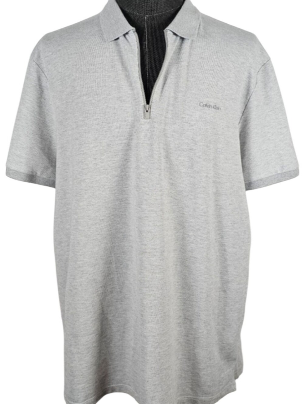 Calvin Klein Classic Fit Short Sleeve Quarter Zip Polo Size XL